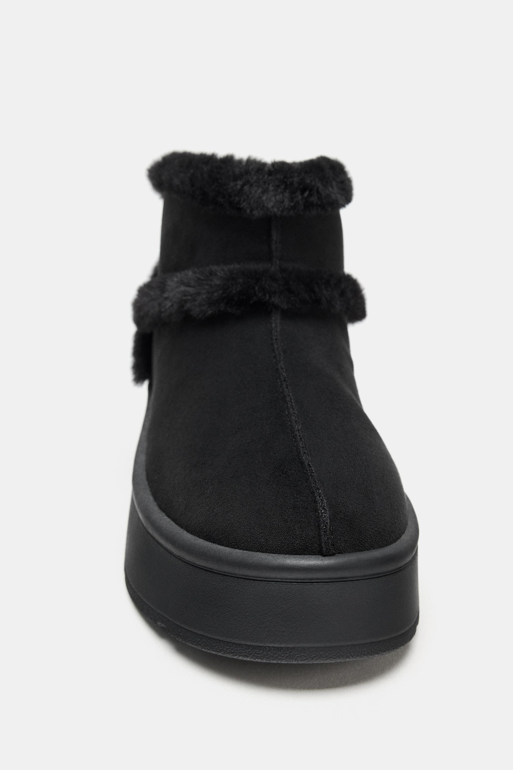 FAUX FUR SOFT ANKLE BOOTS